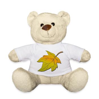 Herbstblatt | Congé d’automne - Nounours - blanc - Devant