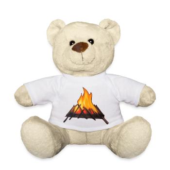 Feu de camp Camping Nature Feu de forêt Extérieur Tente 2 - Nounours - blanc - Devant