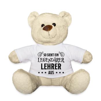 Lehrer Lustige Spruch Unterricht Lehrer Geschenk - Teddy - Weiß - Vorne