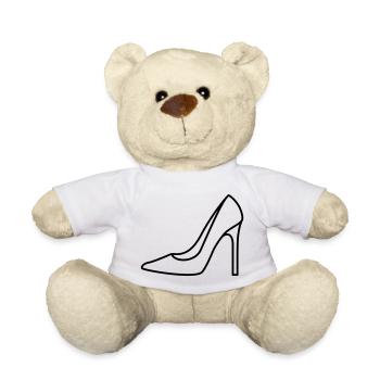 High Heel Icon Schuh Frauen Damen Kontur anpassbar - Teddy - Weiß - Vorne