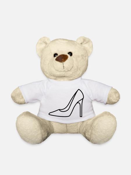 High Heel Icon Shoe Women Women Contour Customizable - Teddy Bear - white