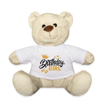 Anniversaire Fille Idée cadeau Fille Anniversaire - Nounours - blanc - Devant