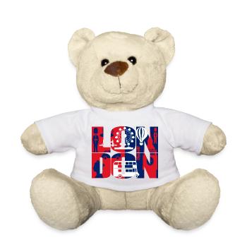 London - Teddy Bear - white - Front
