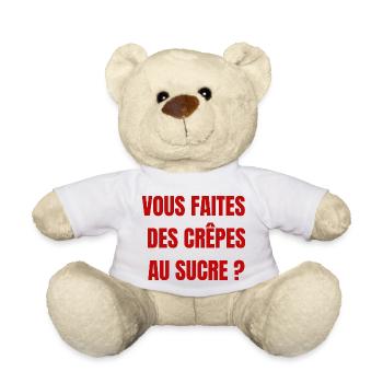 Vous faites des crêpes au sucre - Nounours - blanc - Devant