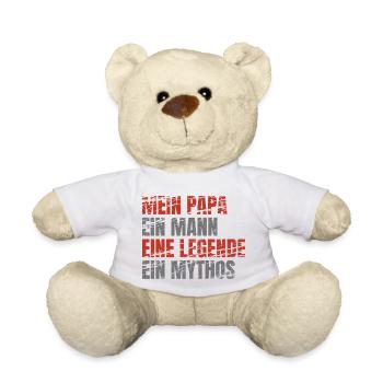 Papa Legende Mythos Grunge - Teddy - Weiß - Vorne