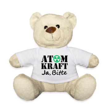 Atomkraft, Ja bitte, Ja zu Kernenergie - Teddy - Weiß - Vorne