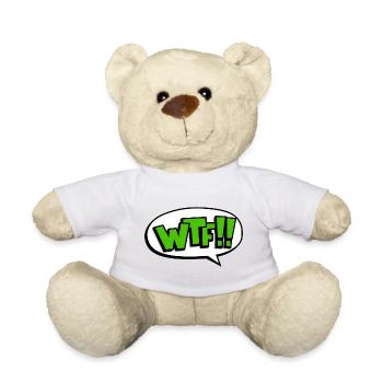 Drôle WTF What the fuck gift - Nounours - blanc - Devant