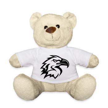 Stilisierter Adlerkopf im Profil - Teddy - Weiß - Vorne