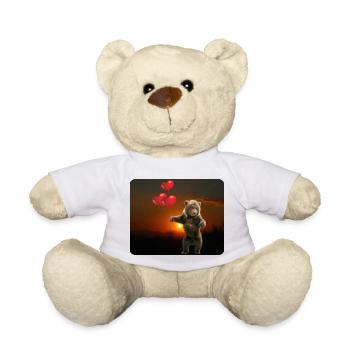 every DAY anew LOVE rises with the SUN - Teddy Bear - white - Front