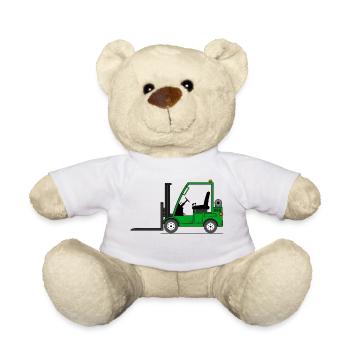 Forklift Forklift Green - Teddy Bear - white - Front
