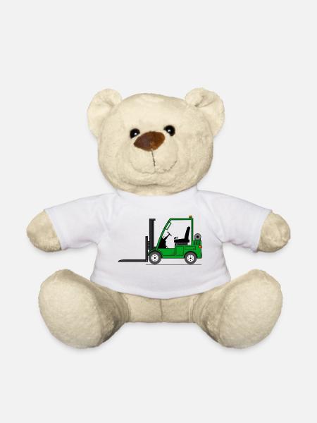 Stapler Gabelstabler Grün - Teddy - Weiß