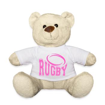 Women's Rugby - Women's Rugby Fans T-Shirt - Teddy Bear - white - Front
