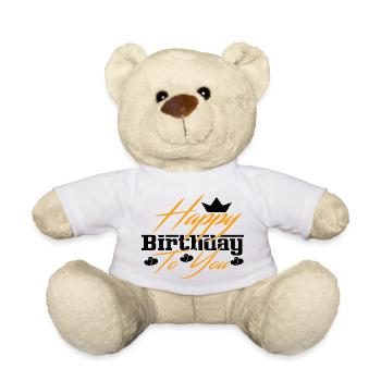 Happy Birthday To You - Teddy Bear - white - Front