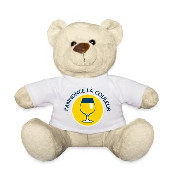 annonce couleur jaune ricar apero alcool humour - Nounours - blanc - Devant