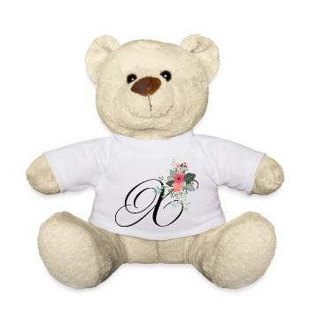 Buchstabe x geblüht - Teddy - Weiß - Vorne