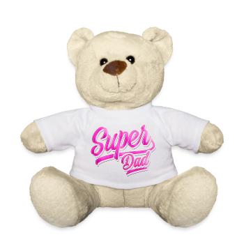 Super Dad - Super Papa - Vatertag - Bester Papa - Teddy - Weiß - Vorne