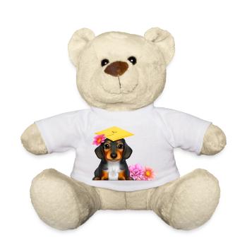 Bachelor Dachshund School Leaving Certificate Studies Dogs - Teddy Bear - white - Front