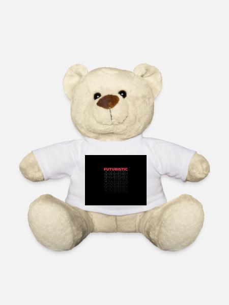 Black And Red Modern Futuristic Graphic Hoodie - Teddy - Weiß