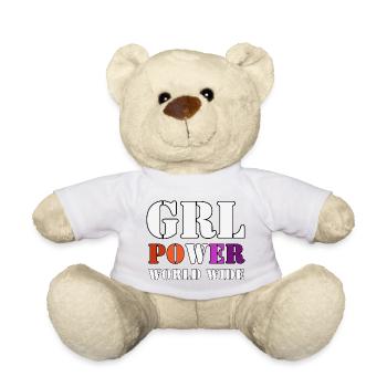 Girl Power - Teddy Bear - white - Front
