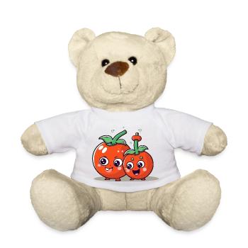 Bak et bik les tomates kawaii - Nounours - blanc - Devant