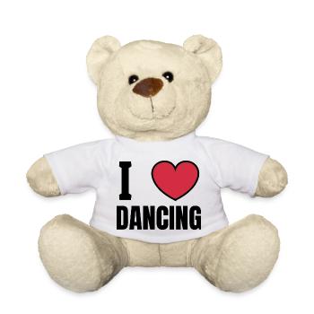 Dancing Dance Music - Teddy Bear - white - Front
