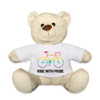 LGBTQ-Radfahrer - Fahre mit Stolz - Teddy - Weiß - Vorne
