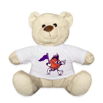 Basketball Ball Basketball T Shirt für Gewinner - Teddy - Weiß - Vorne