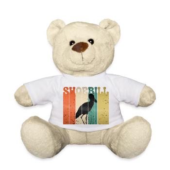 Shoebill Bird Ornithologist Forest I Gift - Teddy Bear - white - Front
