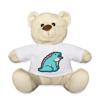 hugadino Mlem Dino, süßer Dinosaurier - Teddy - Weiß - Vorne