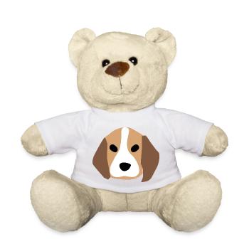 Beagle chiot face 1 - Nounours - blanc - Devant