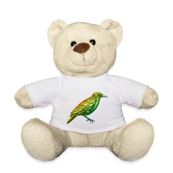 Avian rouilleux // Oiseau steampunk - Nounours - blanc - Devant