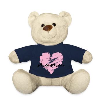 Mutter Spruch Geschenk Mama Muttertag - Teddy - French Navy - Vorne