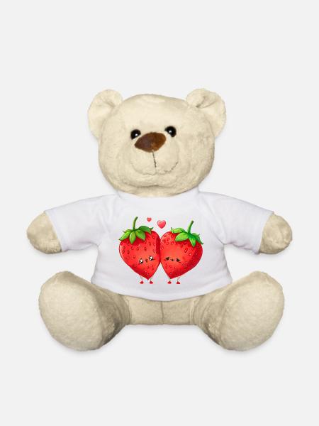 Erdbeere, ich kann keine Erdbeere haben - Teddy - Weiß