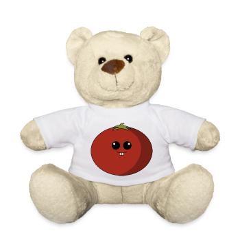 Tomate avec visage - Nounours - blanc - Devant