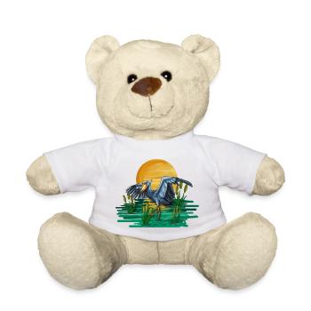 Shoebill Bird Ornithologist Forest I Gift - Teddy Bear - white - Front