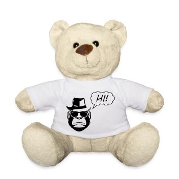 Gorille Salut - Nounours - blanc - Devant
