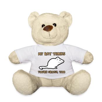 Funny sayings rat pets pet animals - Teddy Bear - white - Front