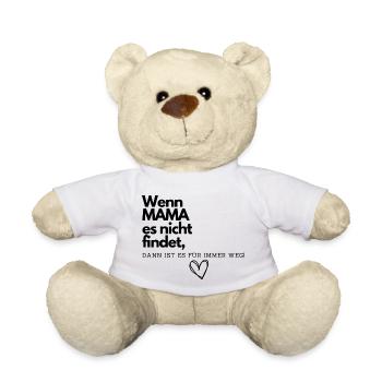 MAMA findet es! - Teddy - Weiß - Vorne
