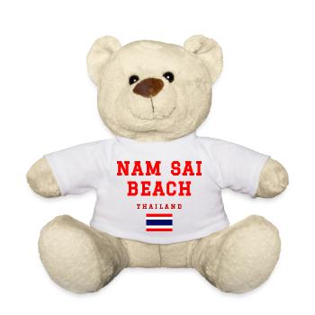 Nam Sai Beach, Thailand - Teddy Bear - white - Front