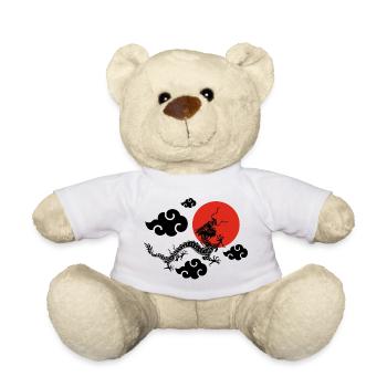 The Flight of the Black Dragon - Teddy Bear - white - Front