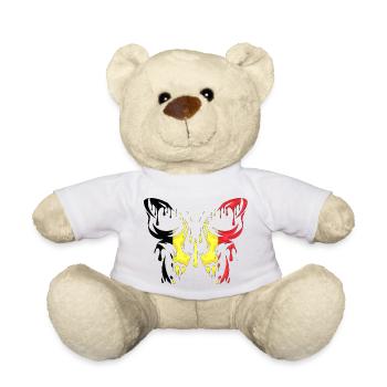 Belgium, country, flag, official states, continent - Teddy Bear - white - Front