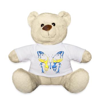 Flag of Sweden Country Official States Continent - Teddy Bear - white - Front