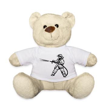 Feuerwehrmann - Teddy - Weiß - Vorne