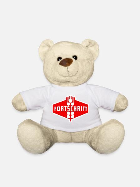 Fortschritt DDR (zweifarbig) - Teddy - Weiß