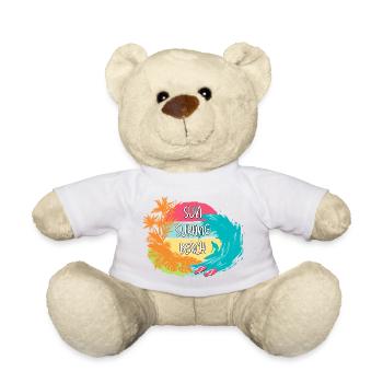 Feel the rhythm of the sun, surf, and beach. - Teddy Bear - white - Front