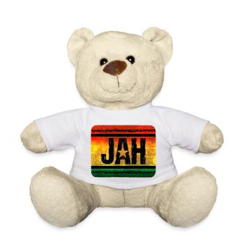 Inspiration reggae avec étoile et couleur - Nounours - blanc - Devant