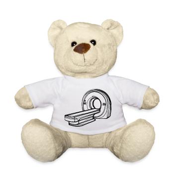 Radiologie-MRT-Scanner One Line Art Manip Radio - Teddy - Weiß - Vorne