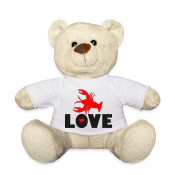 ❤️🦞I Love Lobster-Love Seafood-Best seafood - Teddy Bear - white - Front