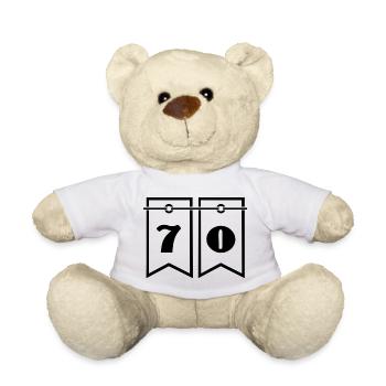 70. 70 YEARS. 70TH ANNIVERSARY. 70TH ANNIVERSARY. - Teddy Bear - white - Front