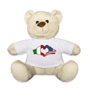 Italien USA Herzform mit Hände - Teddy - Weiß - Vorne
